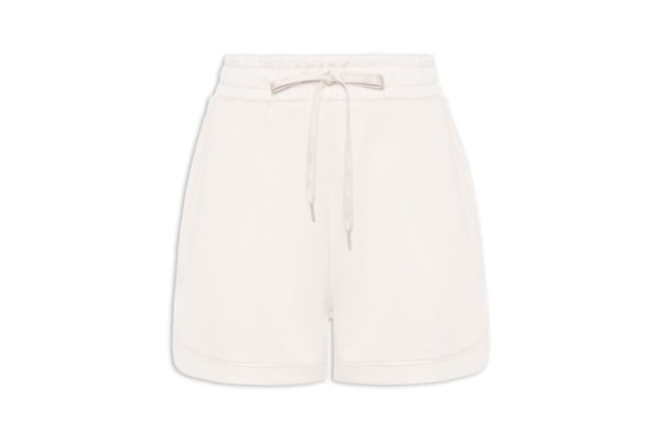 Short Feminino Em Moletom - Bege