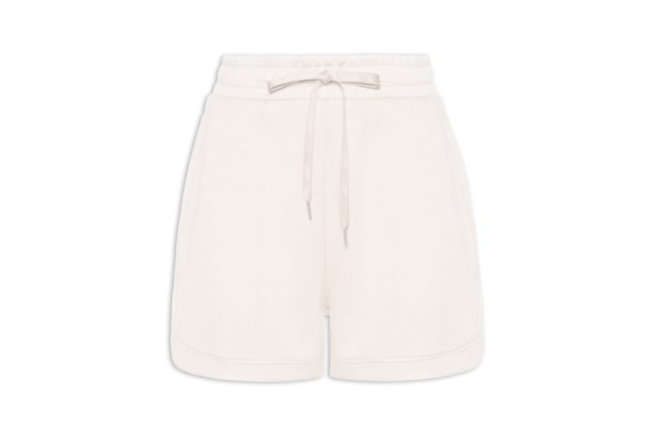 Short Feminino Em Moletom - Bege