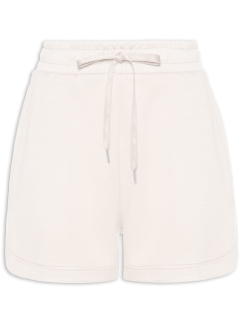 Short Feminino Em Moletom - Bege