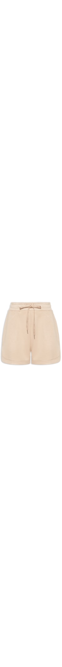 Short Feminino Em Moletom - Bege