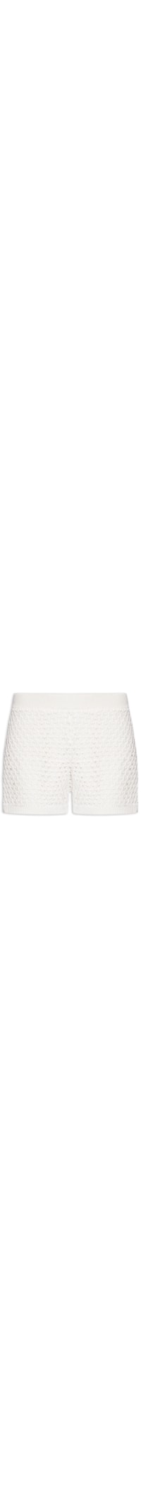 Short Feminino em Tricot - Off White