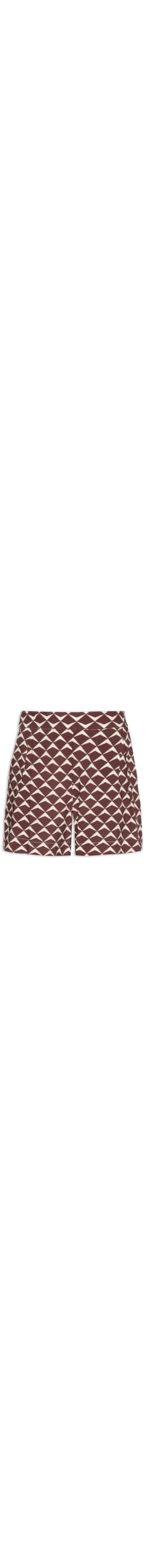 Short Feminino Estampa Asa Delta - Marrom