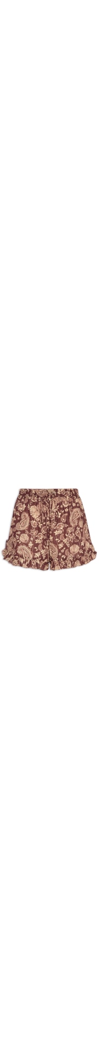 Short Feminino Estampa Coral - Marrom
