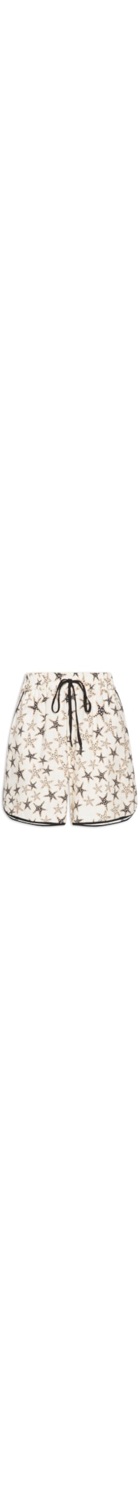 Short Feminino Estampa Estelar - Off White