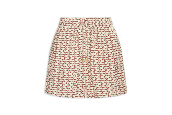 Short Feminino Estampa Maré - Vermelho