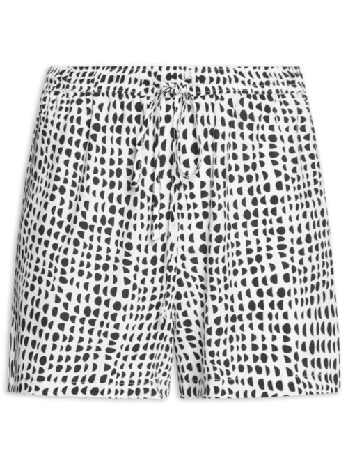 Short Feminino Estampado – Branco