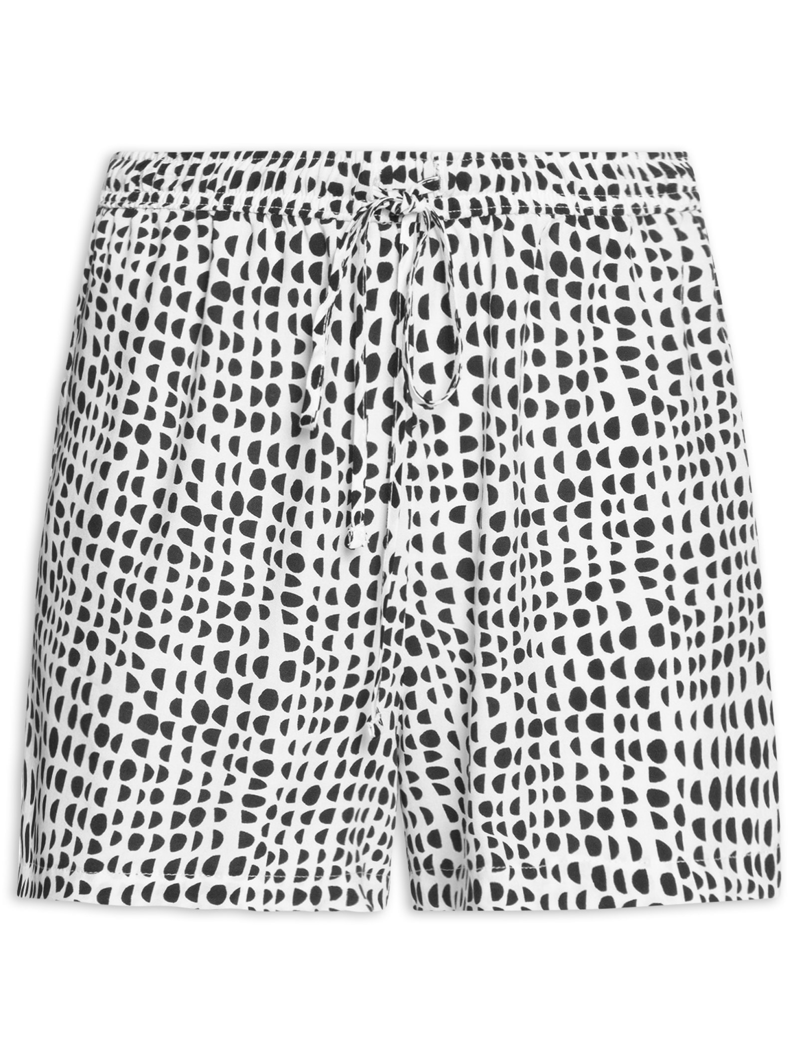 Short Feminino Estampado Branco Basiq