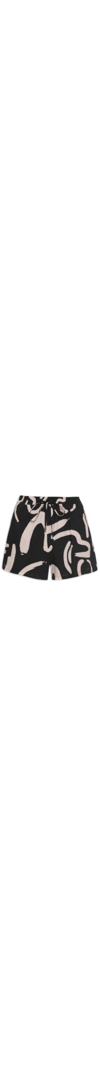 Short Feminino Estampado - Preto