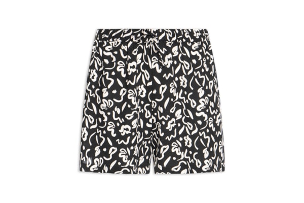 Short Feminino Estampado - Preto
