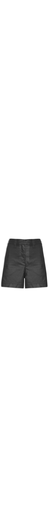 Short Feminino Evasê Resinado - Preto