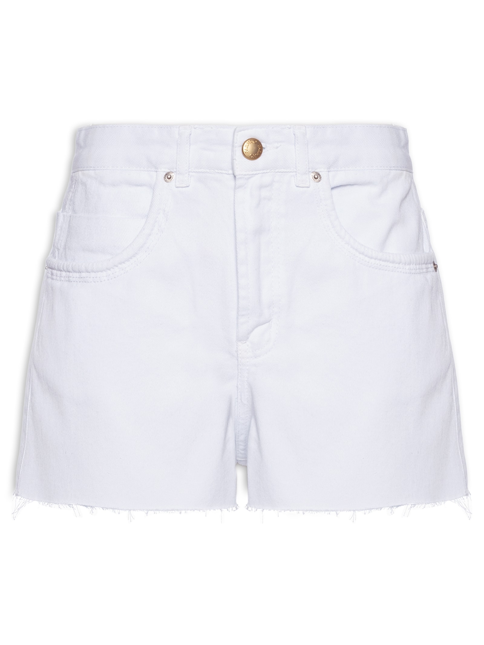 Short Feminino Evasê Sarja Branco Farm