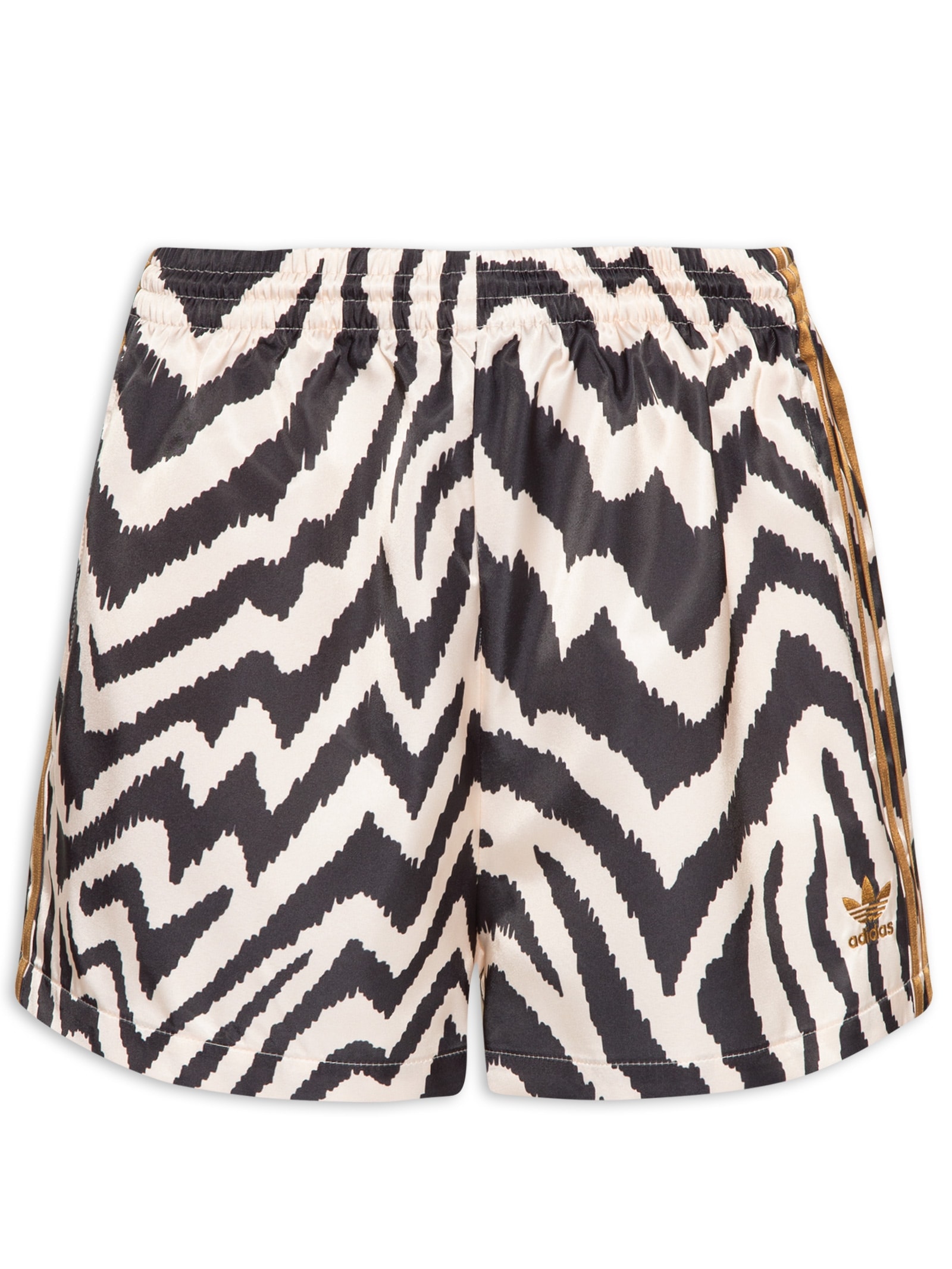 Adidas Originals + Farm - Short Feminino Firebird Em Cetim Com