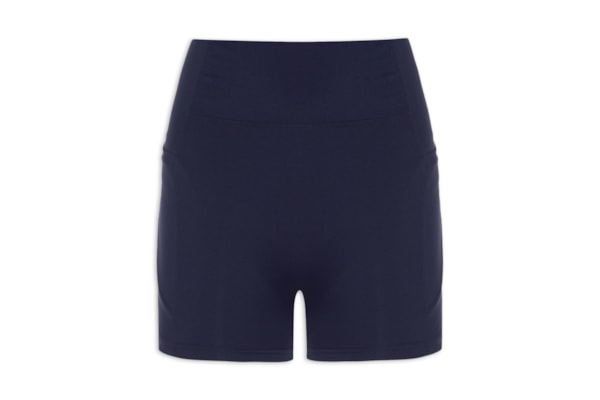 Short Feminino Fitness Com Bolso - Azul