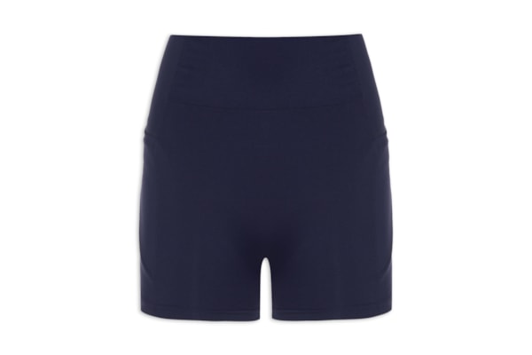 Short Feminino Fitness Com Bolso - Azul