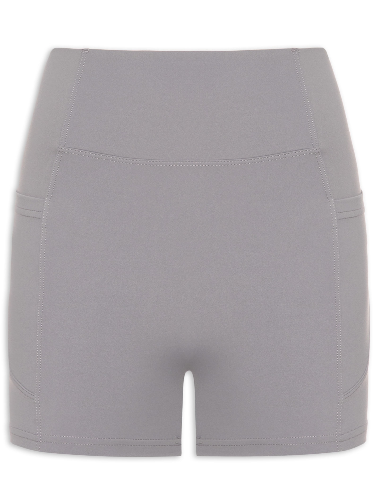 Short Feminino Fitness Com Bolso Cinza Basiq