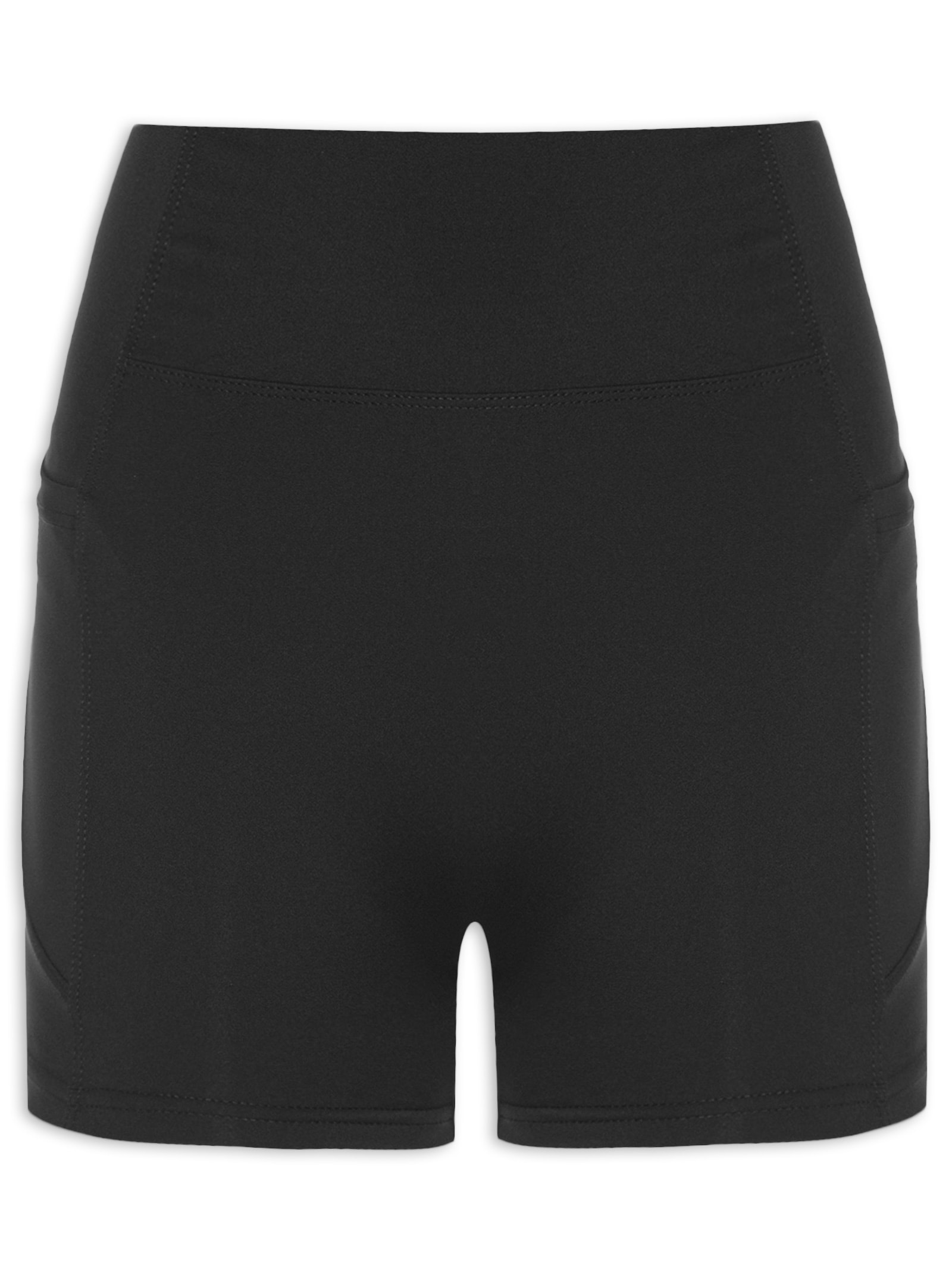 Short Feminino Fitness Com Bolso Preto Basiq