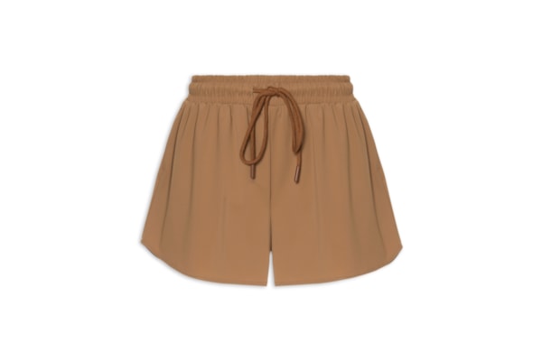 Short Feminino Fitness Solto - Marrom