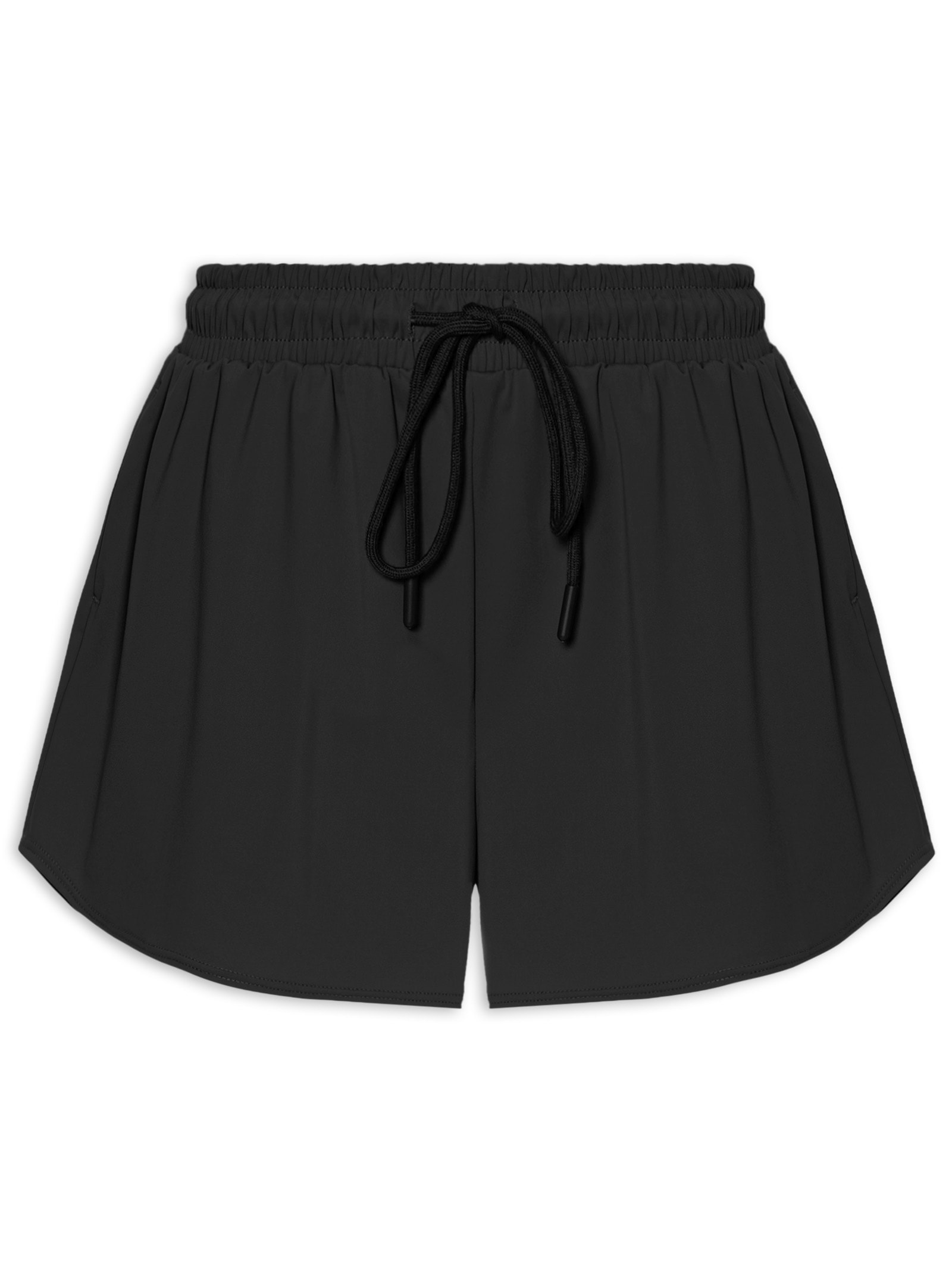 Short Feminino Fitness Solto Preto Basiq