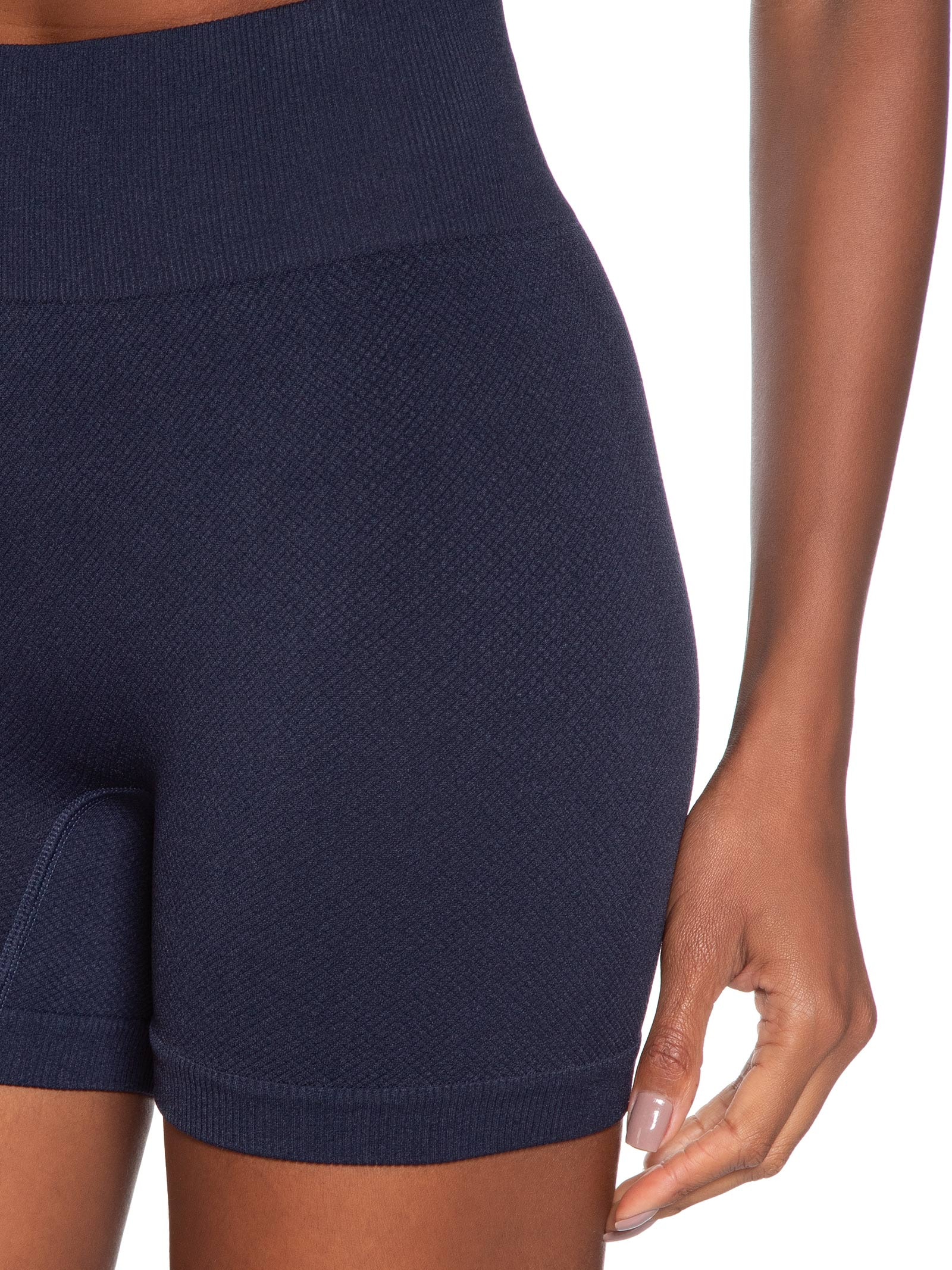 Short Feminino Fitness Texturizado Azul Basiq