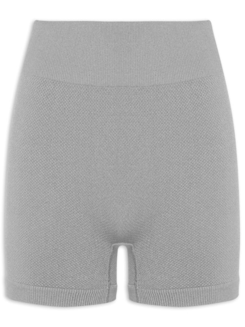 Short Feminino Fitness Texturizado - Cinza
