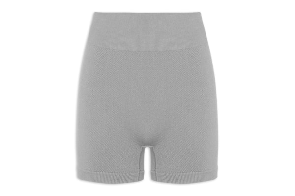 Short Feminino Fitness Texturizado - Cinza