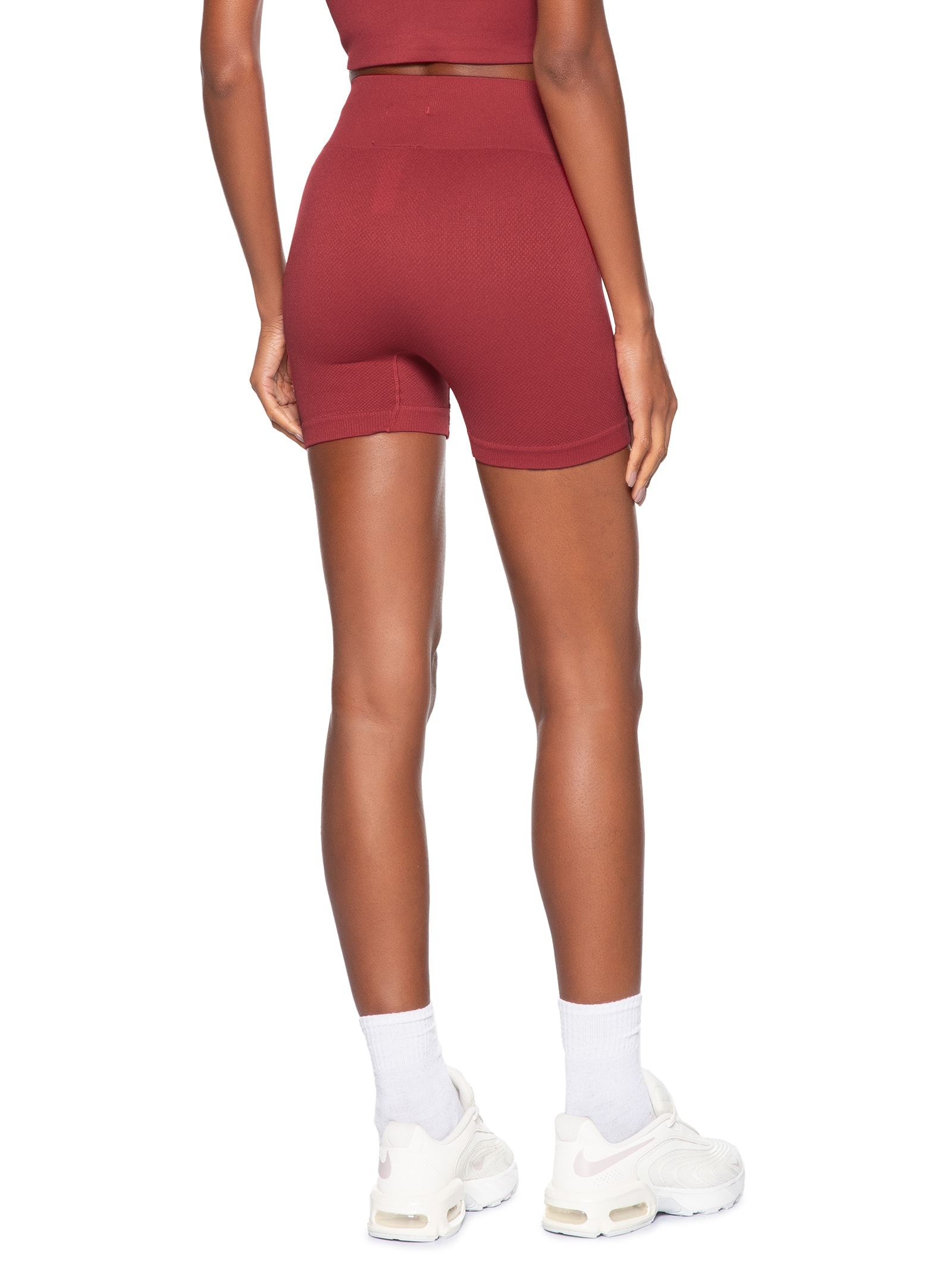 Short Feminino Fitness Texturizado Vermelho Basiq