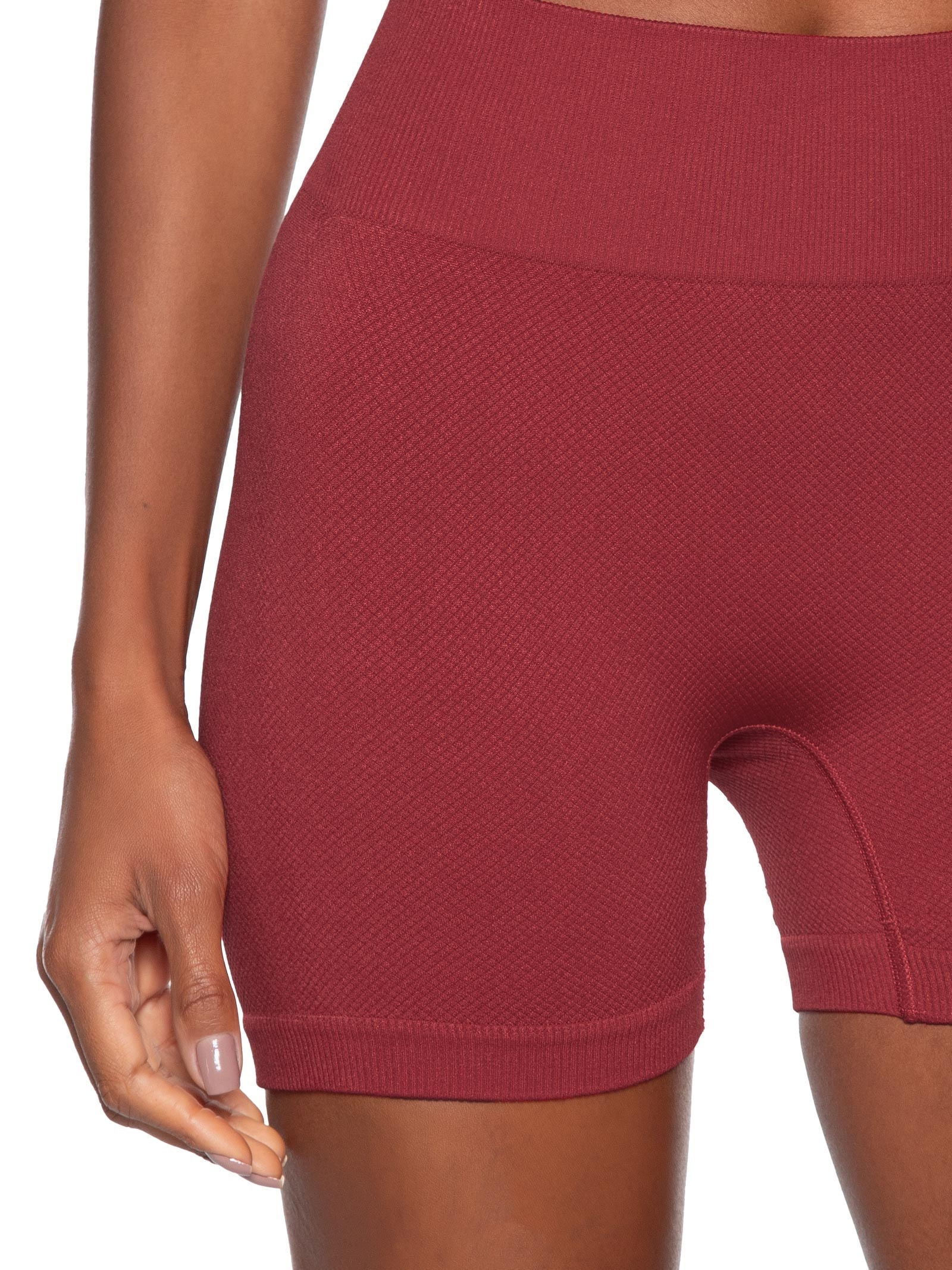 Short Feminino Fitness Texturizado Vermelho Basiq