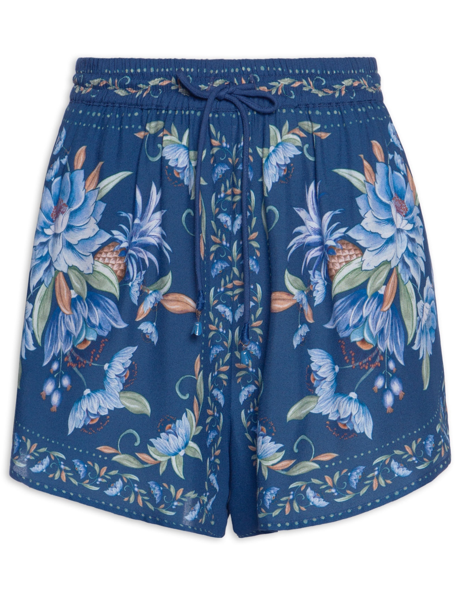 Short Feminino Floral Ana Azul Farm