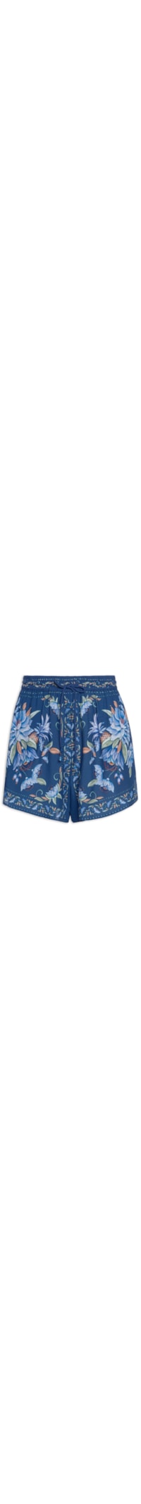 Short Feminino Floral Ana - Azul