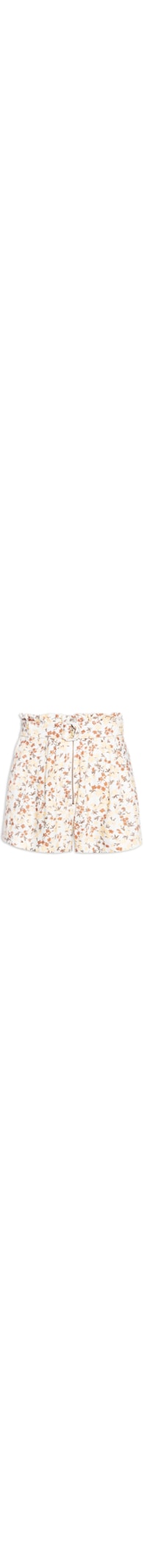 Short Feminino Floral Jardim - Bege