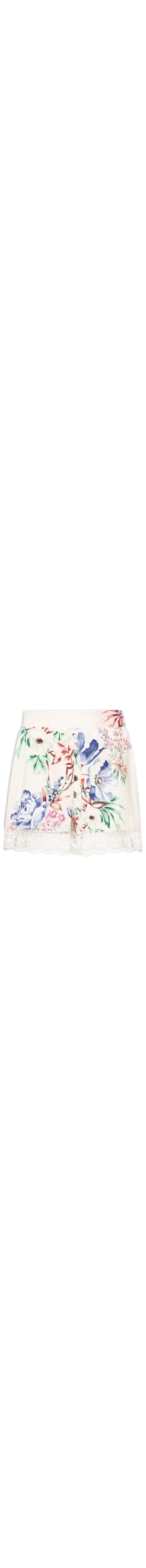 Short Feminino Floral Luma - Off White