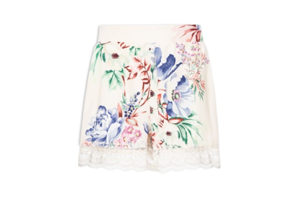 Short Feminino Floral Luma - Off White