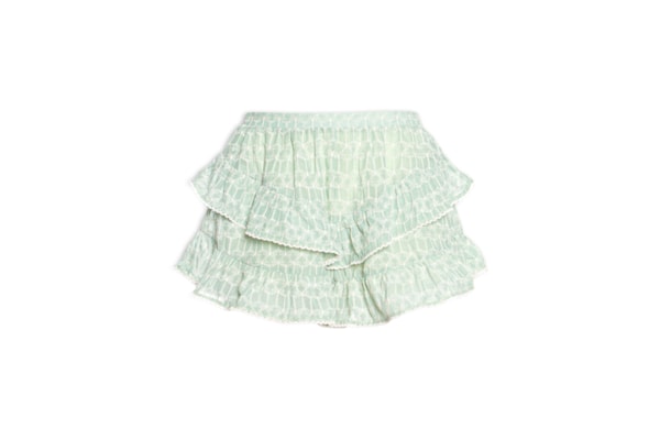 Short Feminino Fluido Babados Coqueiro - Verde