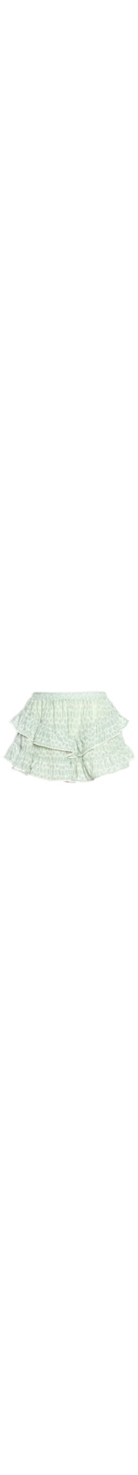 Short Feminino Fluido Babados Coqueiro - Verde