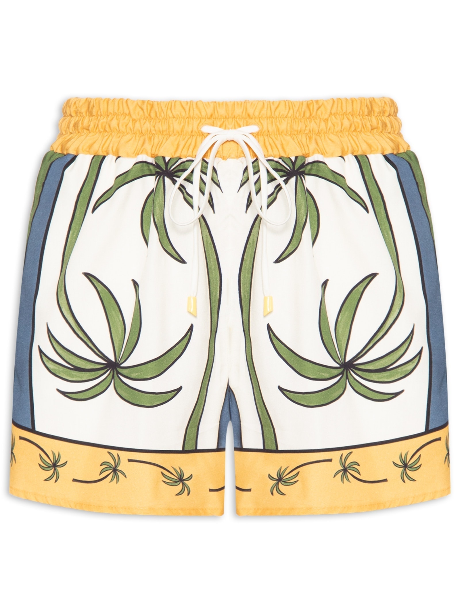 Short Feminino Gráfico Tropical Amarelo Farm