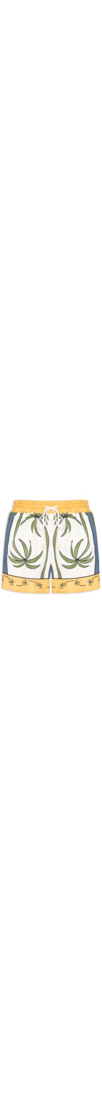 Short Feminino Gráfico Tropical - Amarelo