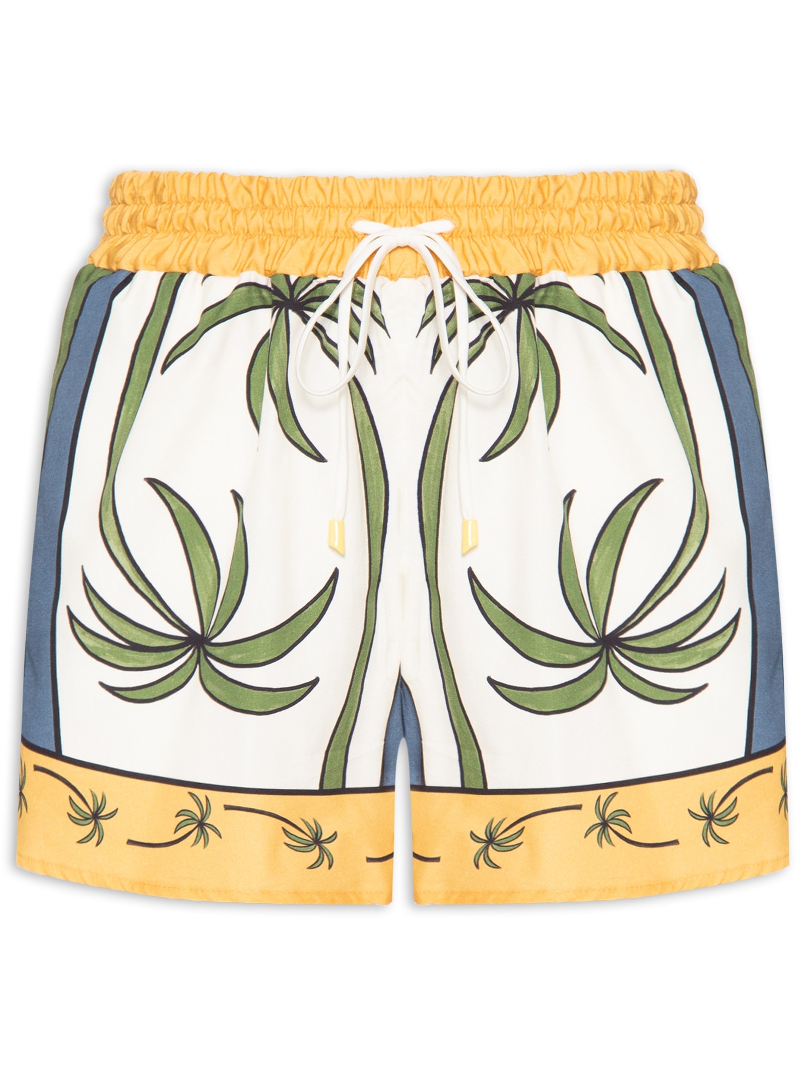 Short Feminino Gráfico Tropical Amarelo Farm
