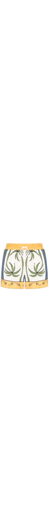 Short Feminino Gráfico Tropical - Amarelo
