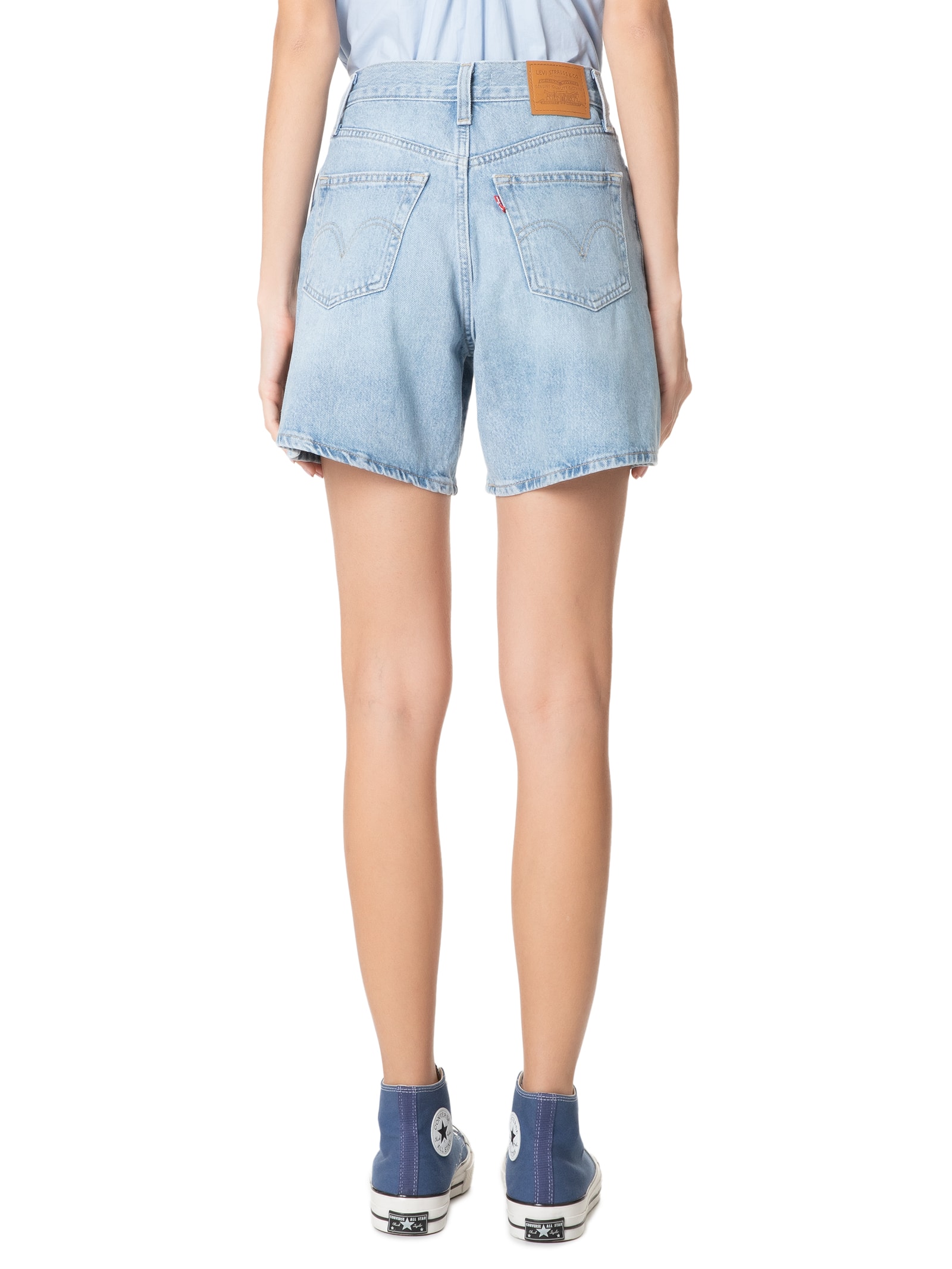 Short Feminino High Baggy Azul Levi's