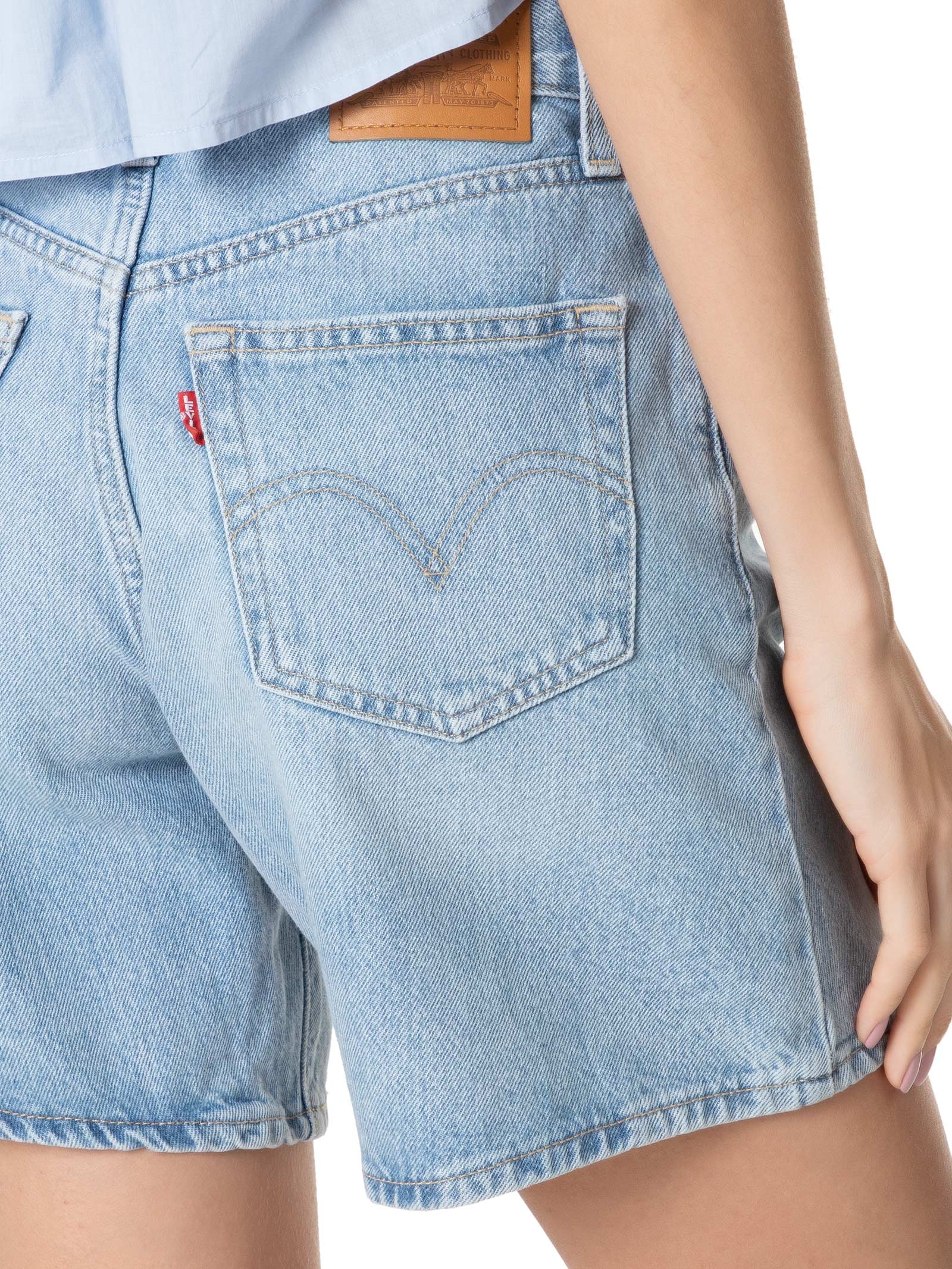 Short Feminino High Baggy Azul Levi's