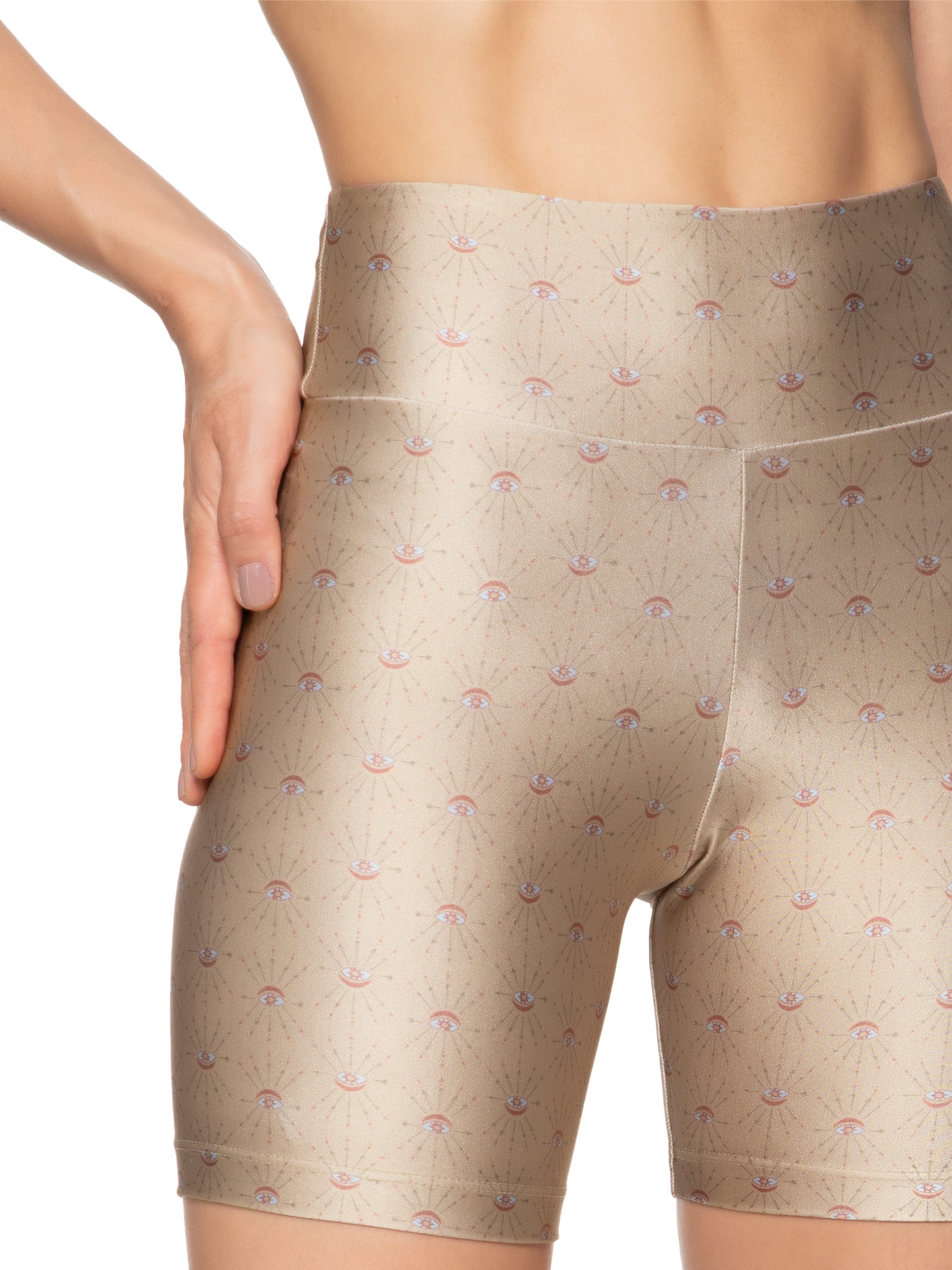 Short Feminino High Bege Melt