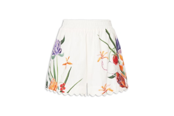 Short Feminino Horta Tropical - Off White