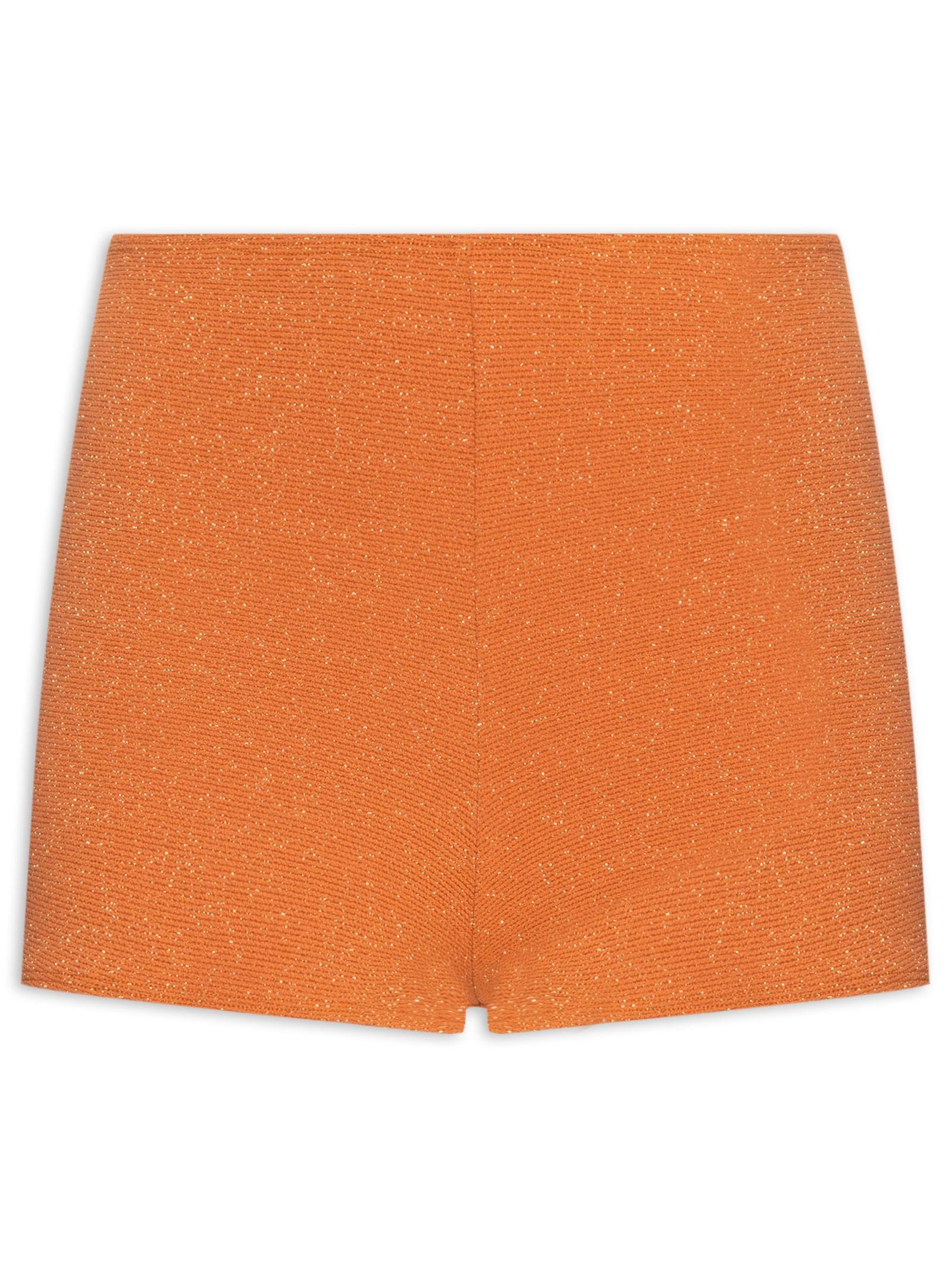 Short Feminino Hot Brilho Laranja Carnavália