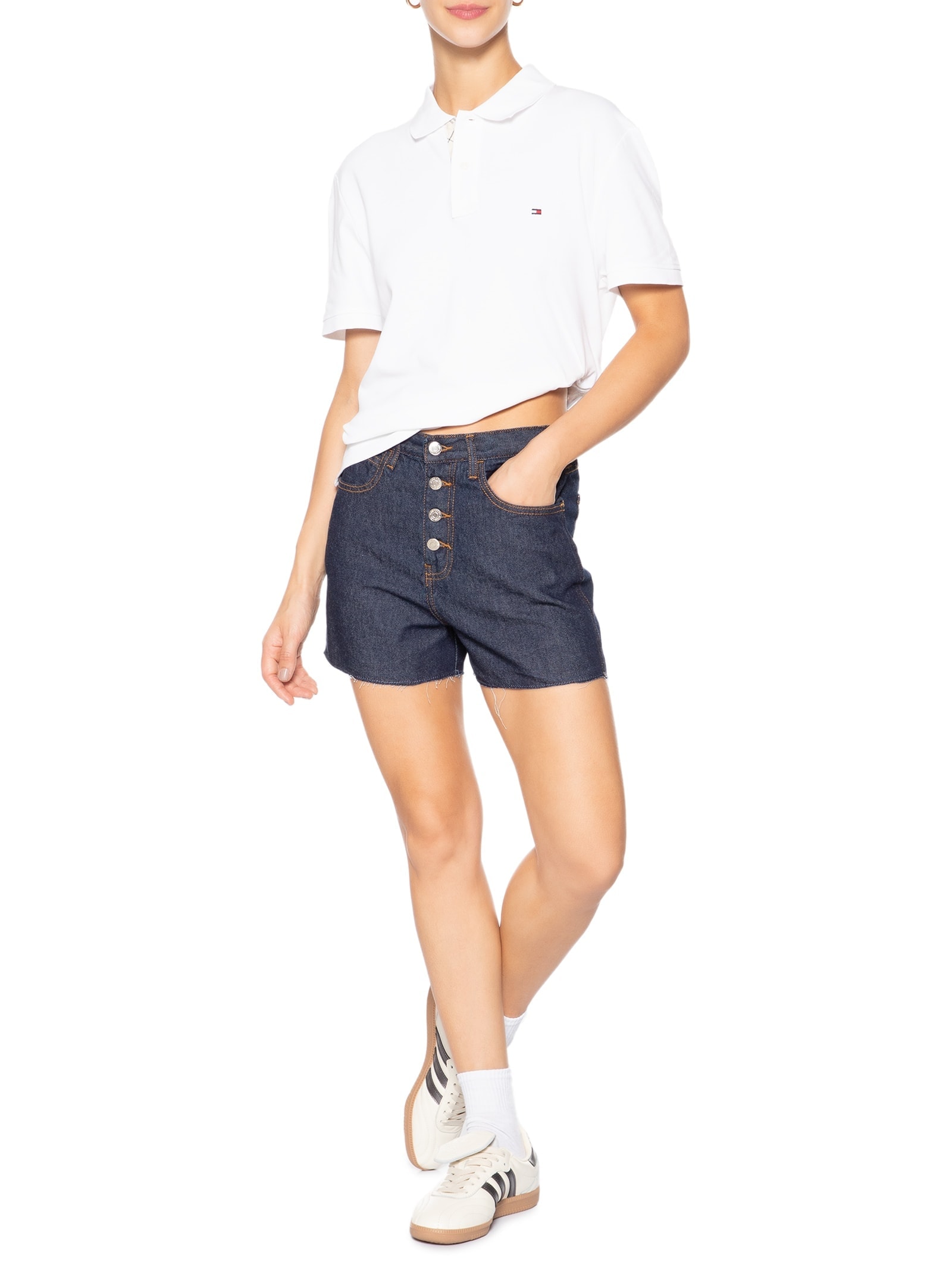 Short Feminino Hot Pant Bf Azul Tommy Jeans