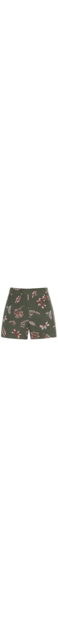 Short Feminino Jacquard Estampado - Verde
