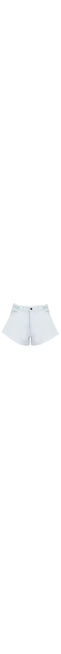 Short Feminino Jeans Abertura Cós - Azul