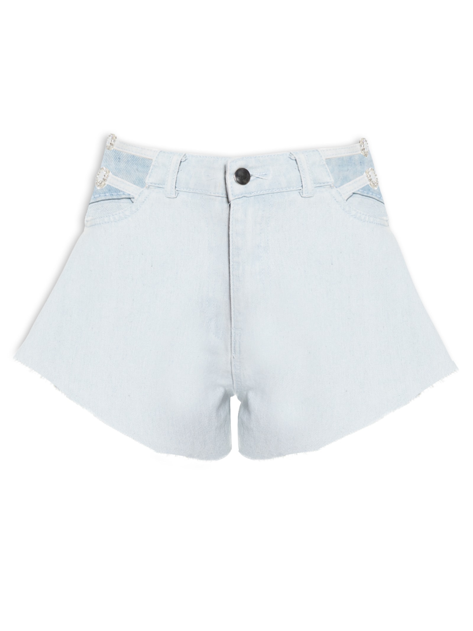 Short Feminino Jeans Abertura Cós Azul Market 33