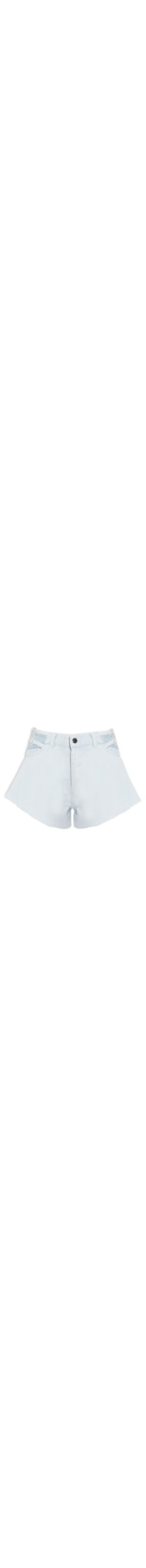Short Feminino Jeans Abertura Cós - Azul