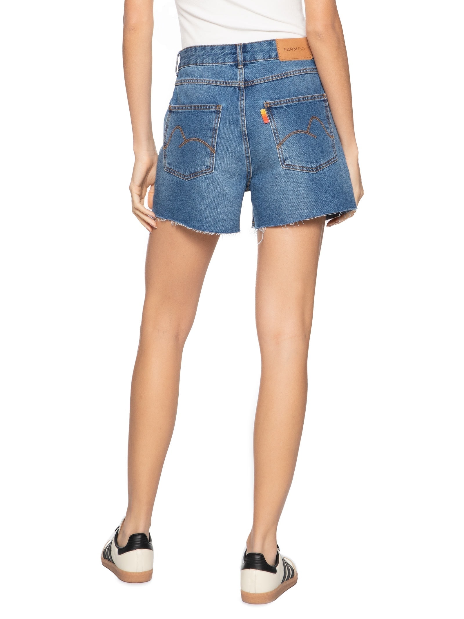 Short Feminino Jeans Antique Azul Farm