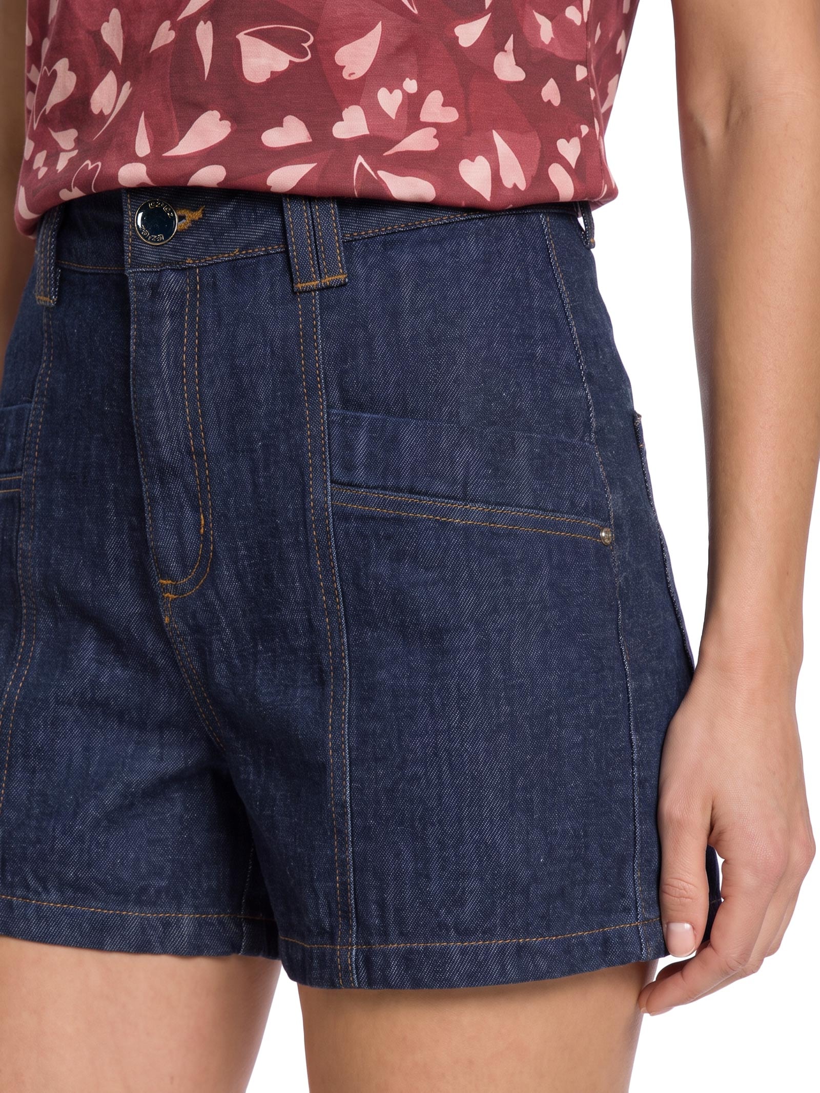 Short Feminino Jeans Azul Lez A Lez